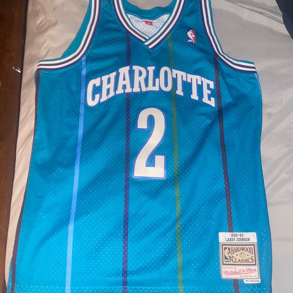 Size M  Larry Johnson Jersey , hardwood classic jersey ,